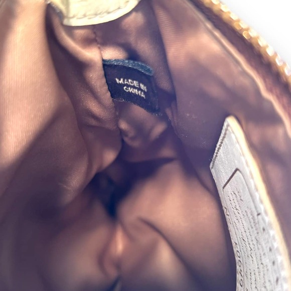 COACH Signature 40758 Crossbody Bag Canvas Leather Brown White Swingpack - Picture 14 of 14